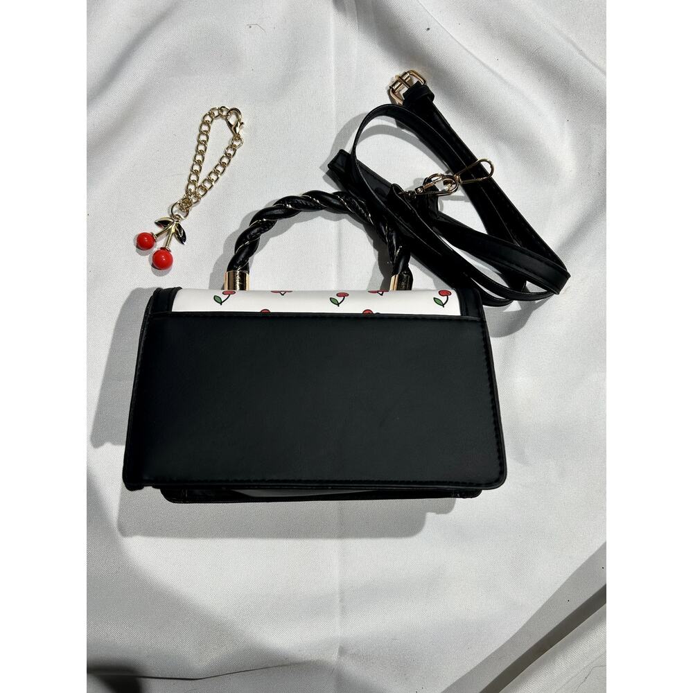 NWOT Cherry Vegan Leather Corssbody bag - Picture 5 of 10